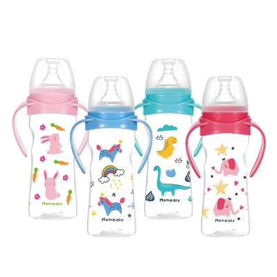 MOQ One Carton factory directly supply Baby products 240ml/oz wide neck PP feeding bottle