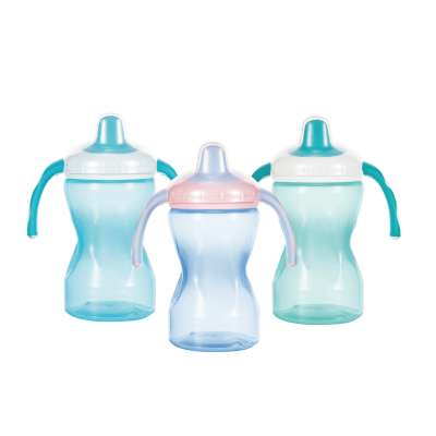 MOQ one carton factory directly supply Wholesale and colorful design PP sipper baby hand training cups