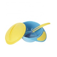 Eco-Friendly BPA Free Suction Baby Bowls Silicone Feeding Bowl  WIth Heat Sensing Spoon