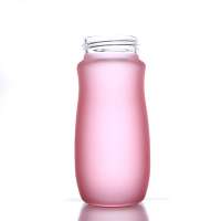 Factory wholesale BPA free high borosilicate glass heat discoloration silicone coating baby feeing bottle