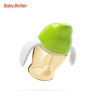 BPA Free 280ml Food Grade Antibacterial Straw Trainer Cup Cute Design Baby Water Feeder Bottle